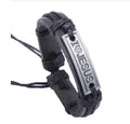 Black braided leather bracelet with 'I ❤️ JESUS' tag on a white background
