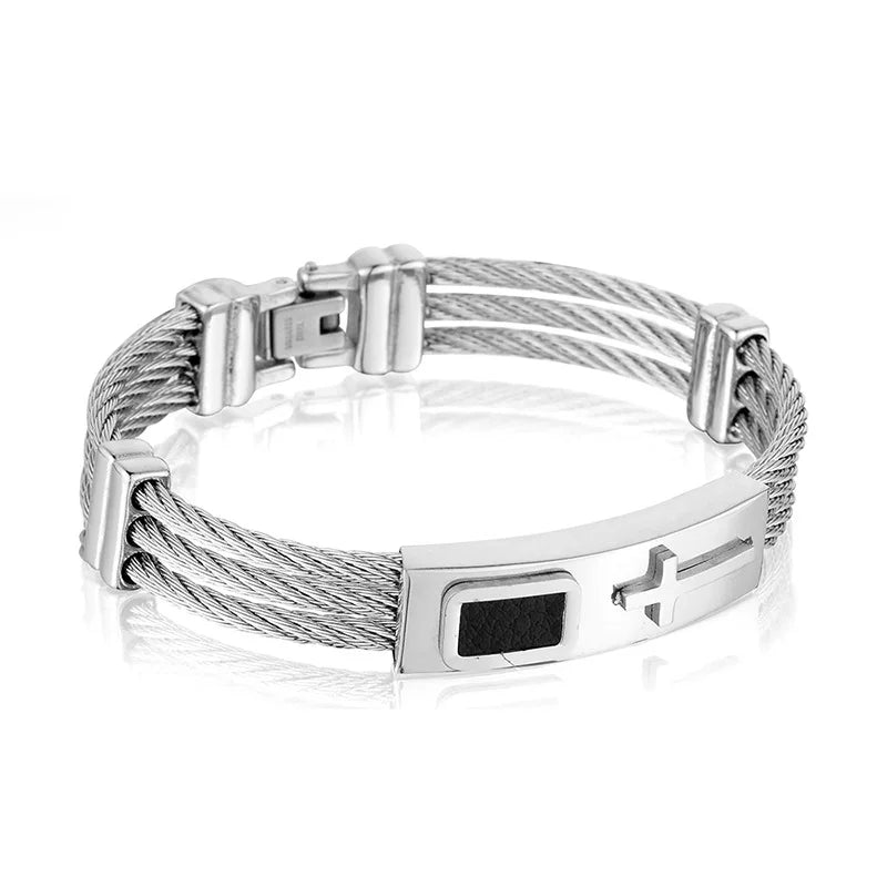 Vintage Gold Cross Bracelet – Religious Charm Jewelry For Men And Women