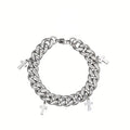 Stainless Steel Cross Chain Bracelet – Christian Faith Jewelry Gift for Christian Men