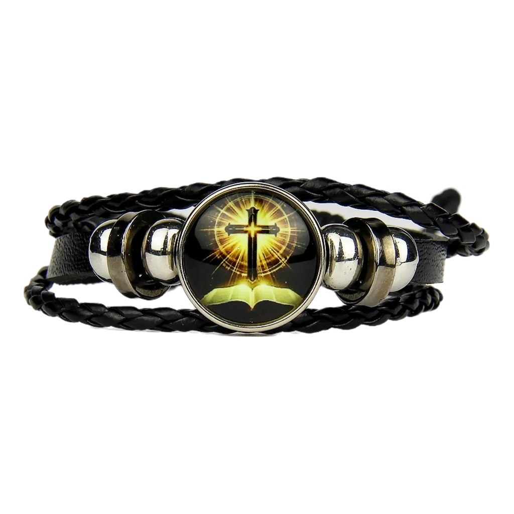 NFC Daily Bible Verse Cross Bracelet – Wearable Scripture Christian Religious Gift