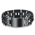 Men’s Stainless Steel Cuban Chain Cross Bracelet – Masculine Christian Hand Jewelry