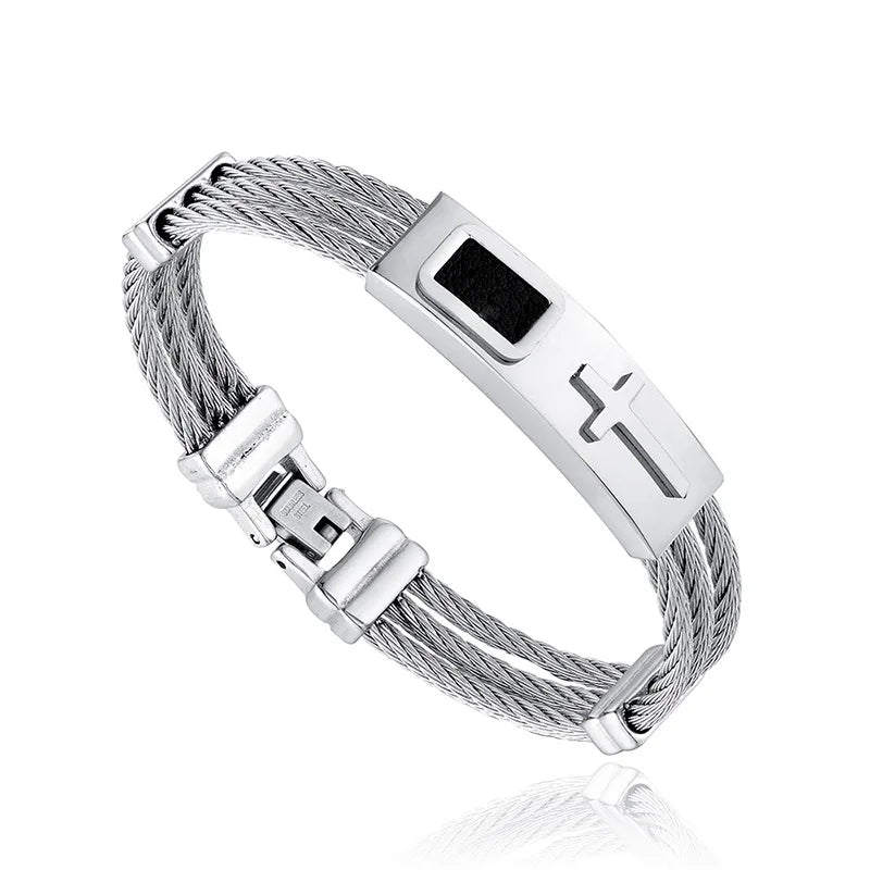 Vintage Gold Cross Bracelet – Religious Charm Jewelry For Men And Women