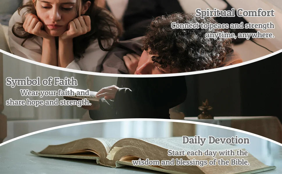NFC Daily Bible Verse Cross Bracelet – Wearable Scripture Christian Religious Gift